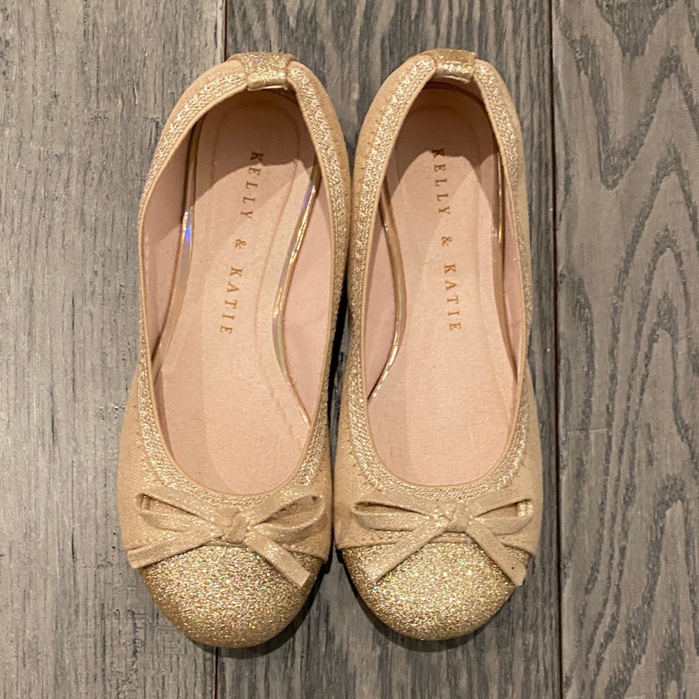 ‼️Kelly & Katie Gold Glitter Kids Dress Shoes
